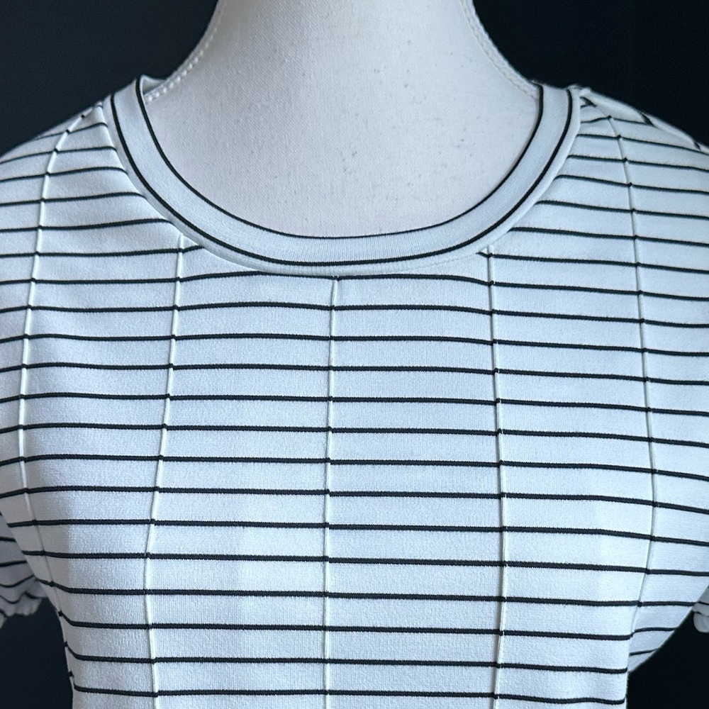Anthropologie | Maeve Corset Peplum Top- Striped Nautical Classic, Size Small - Picture 6 of 15